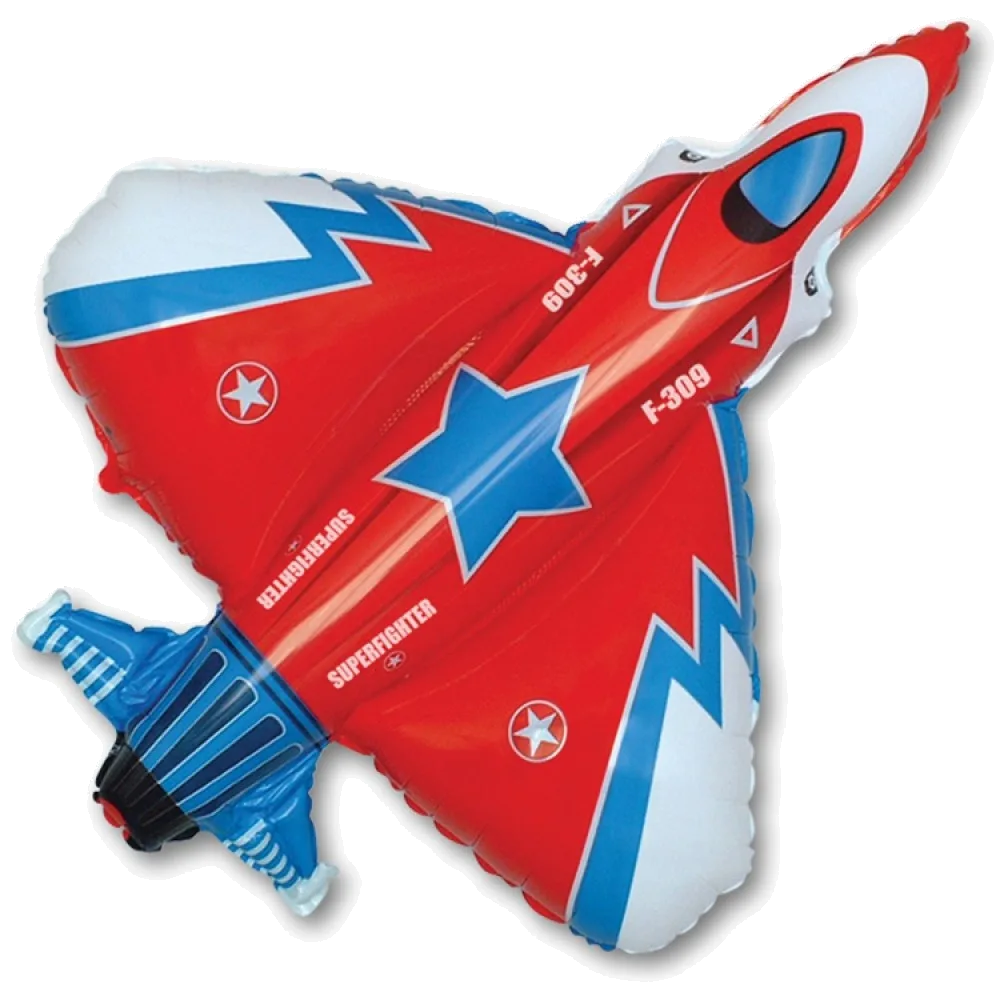 Шар: Шар (39"/99 см) Фигура, Истребитель красный