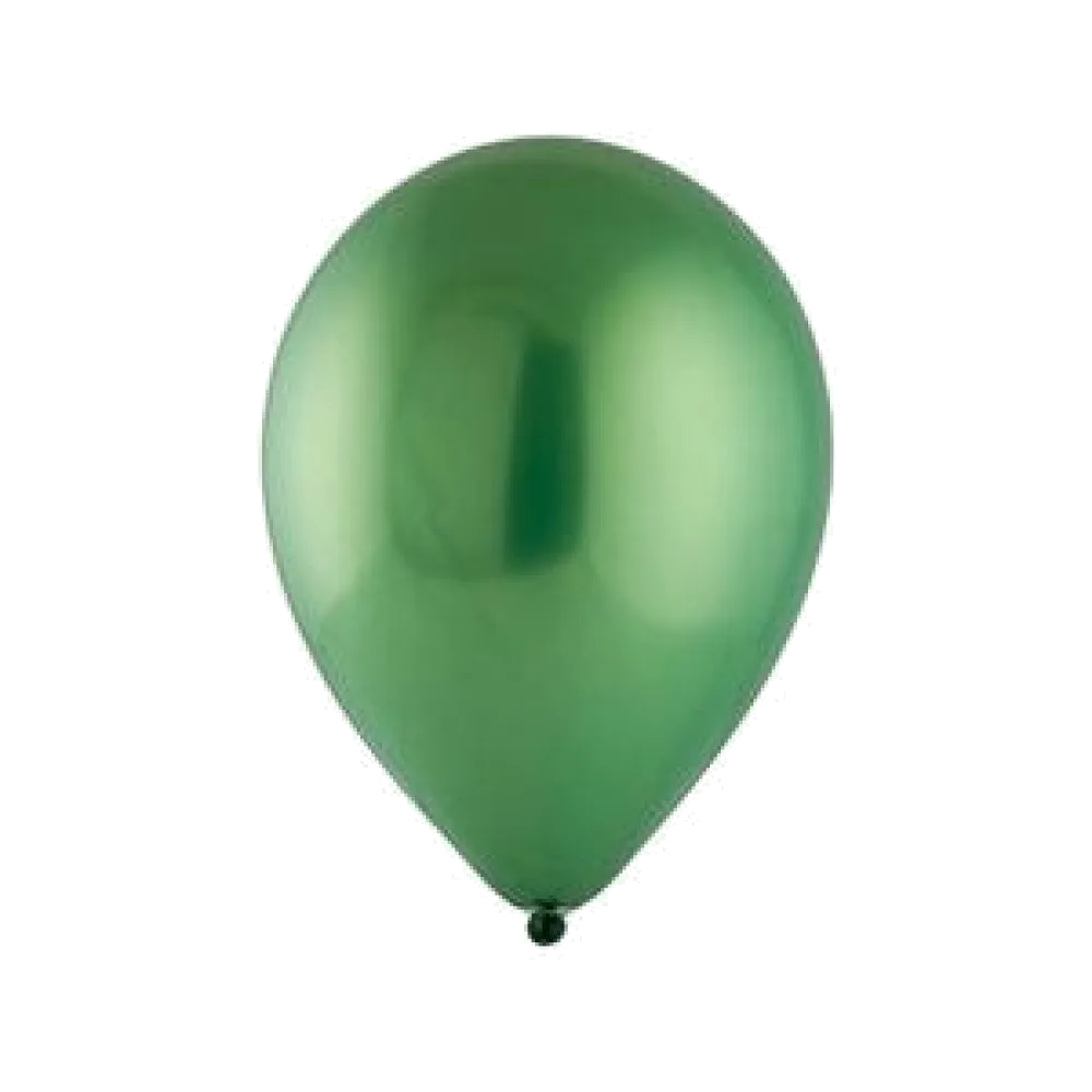 Шар: Шар (12"/30 см) Хром, Зеленый (изумруд), Сатин, 1 шт. Everts (Малайзия)