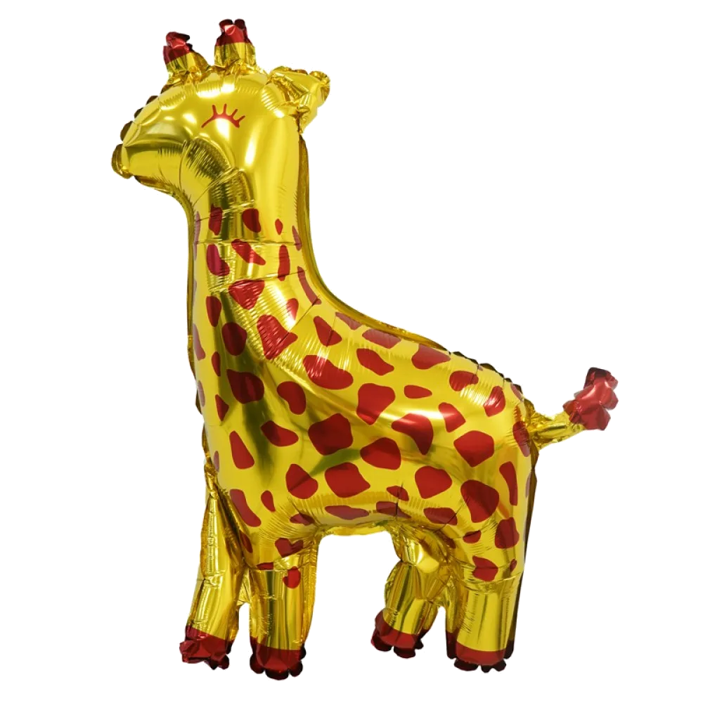 Шар: Шар (29"/74 см) Фигура Жираф золотой, 1 шт. *
