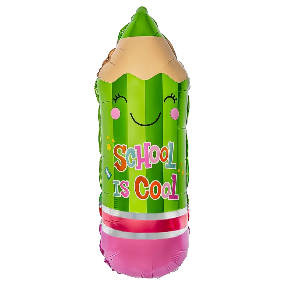 Шар: Шар (29''/74 см) Фигура, Школьный карандаш, Зеленый, 1 шт. в уп.