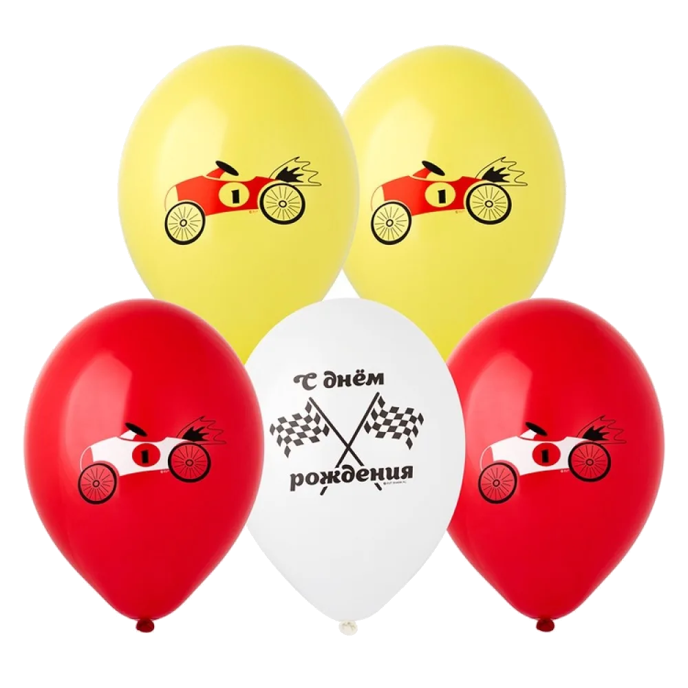 Шар: Шар (14"/36 см) СДР С Днем Рождения Машинка Ретро, 1 шт. Belbal (Бельгия)