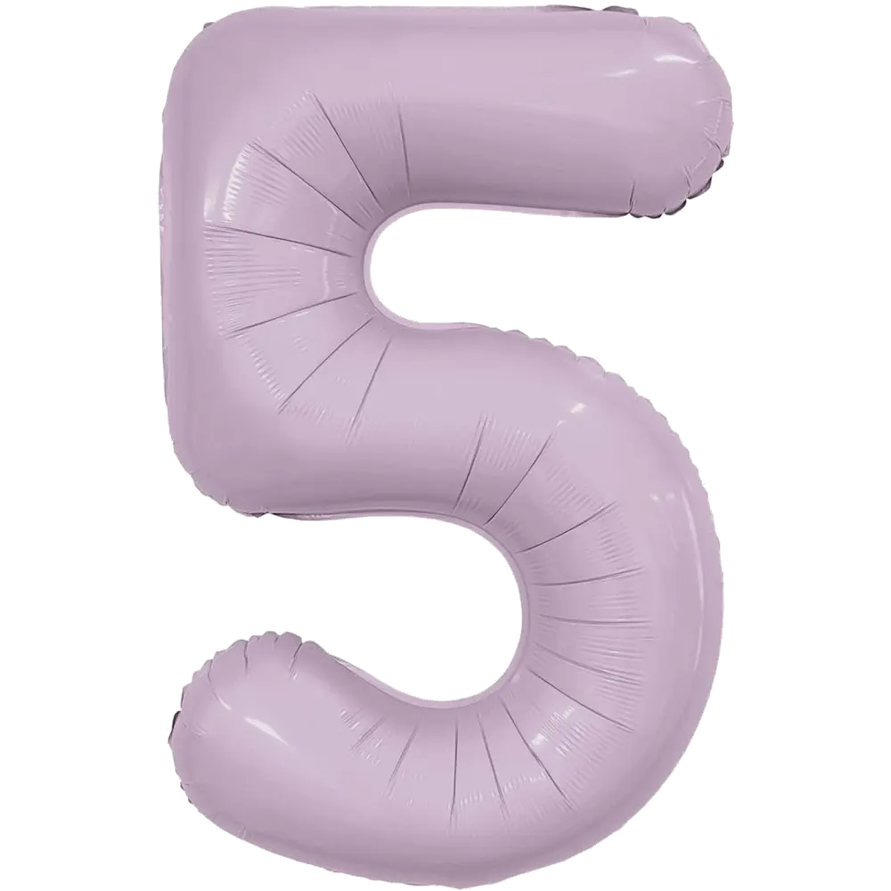 Шар Шар (40''/102 см) Цифра, 5 Slim, Орхидея, Цифра, 40"/102 см