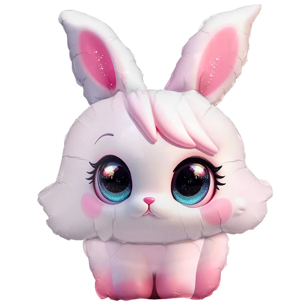 Шар: Шар (35"/89 см) Фигура, Зайка с большими глазами, 1 шт. в уп.