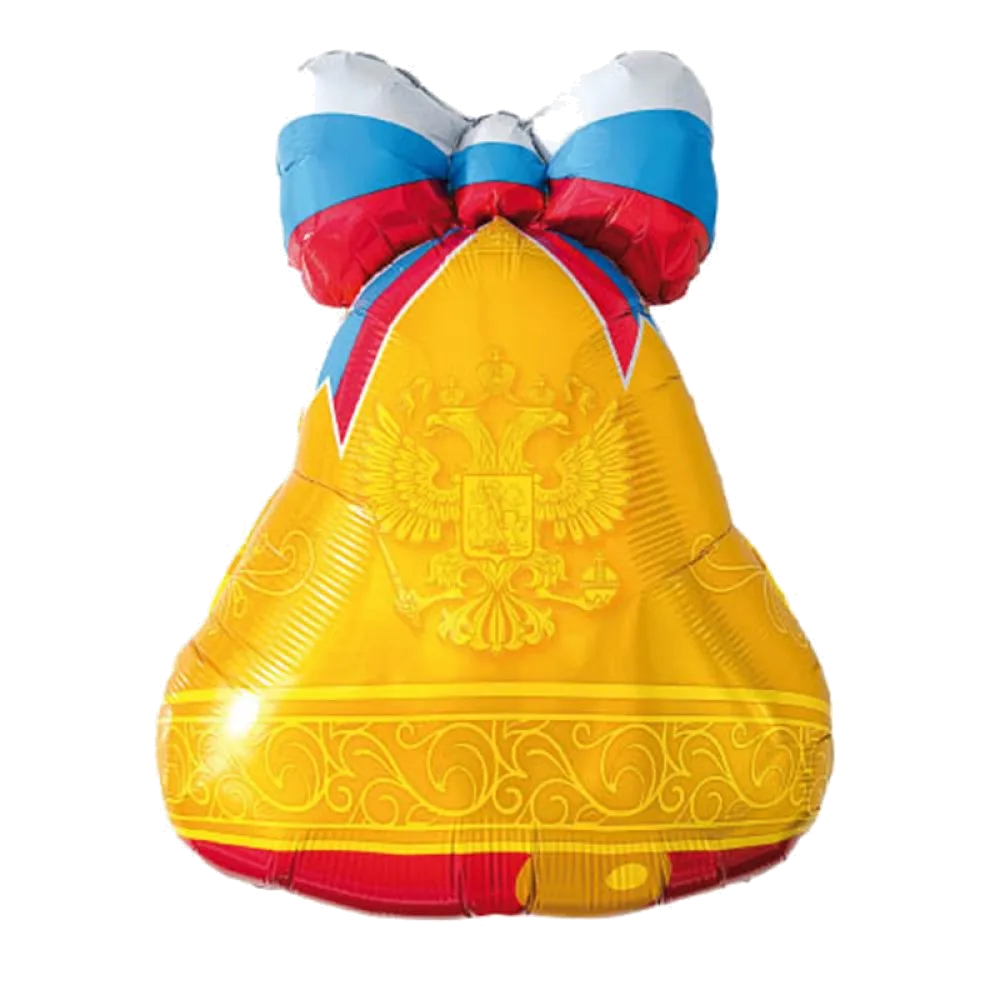 Шар: Шар (29"/73 см) Фигура, Колокольчик Триколор, 1 шт. в уп. Agura (Россия)