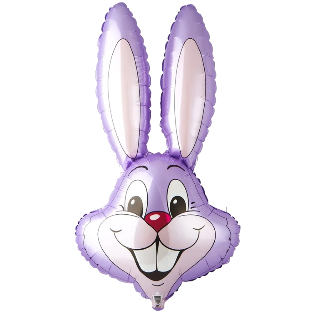Шар (35''/89 см) Фигура, Заяц, Сиреневый