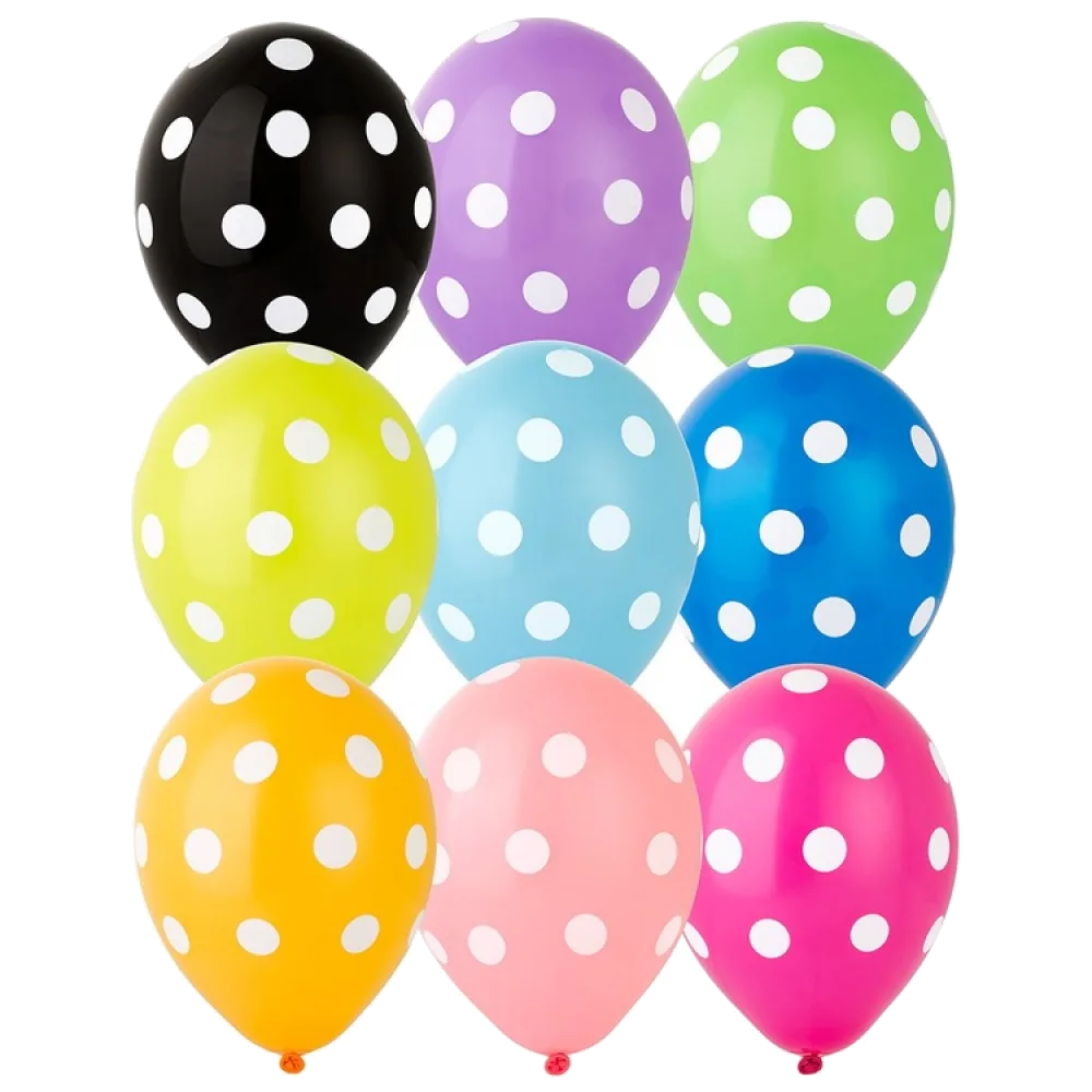 Шар: Шар (14"/36 см) Горошек, 1 шт. Belbal (Бельгия)