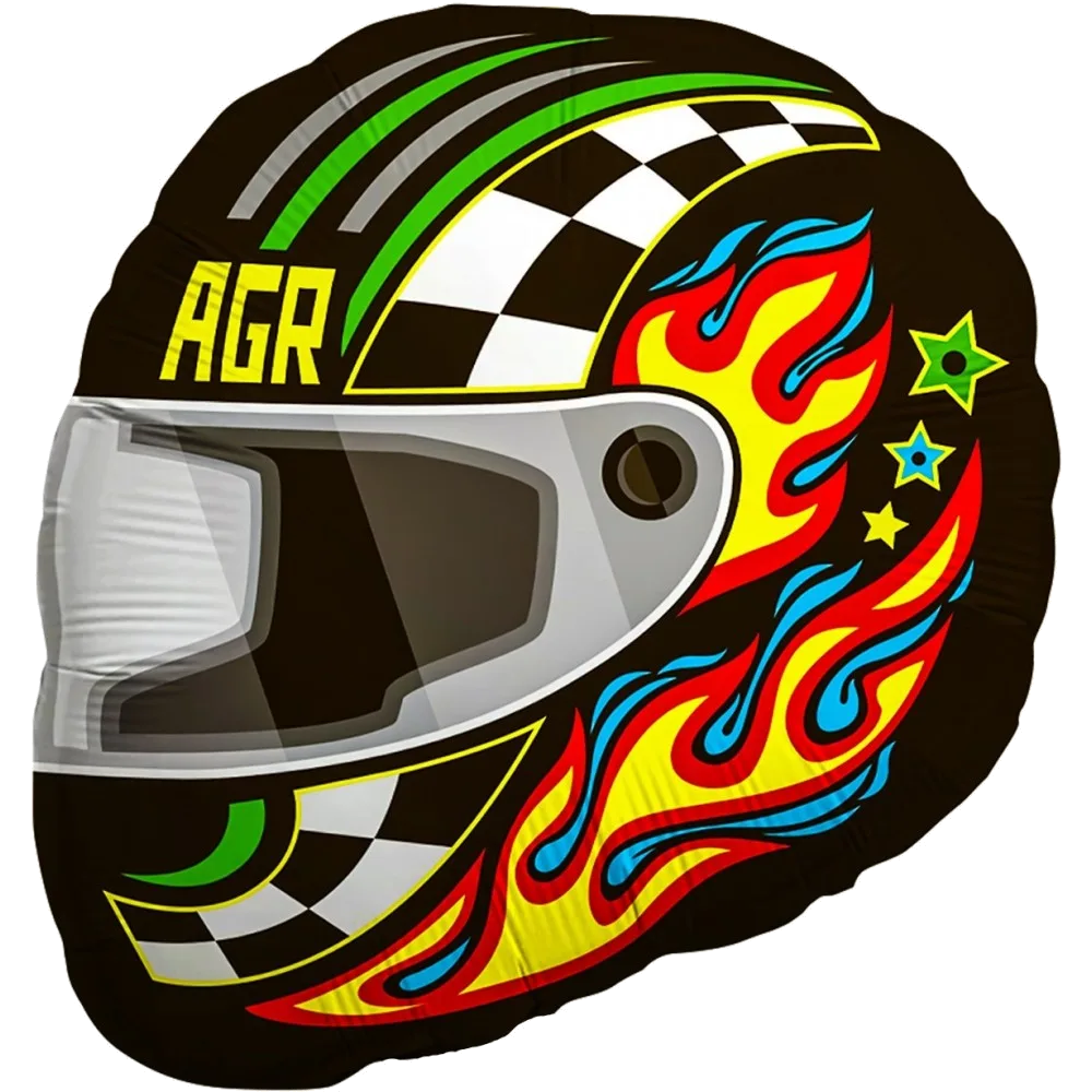 Шар: Шар (24''/61 см) Фигура, Шлем гонщика, 1 шт. в уп. Agura (Россия)2.1 П