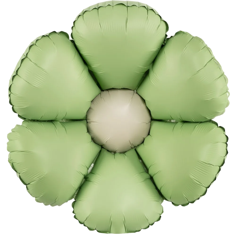 Шар: Шар (24''/61 см) Цветок, Ромашка (надув воздухом), Мятный, Сатин