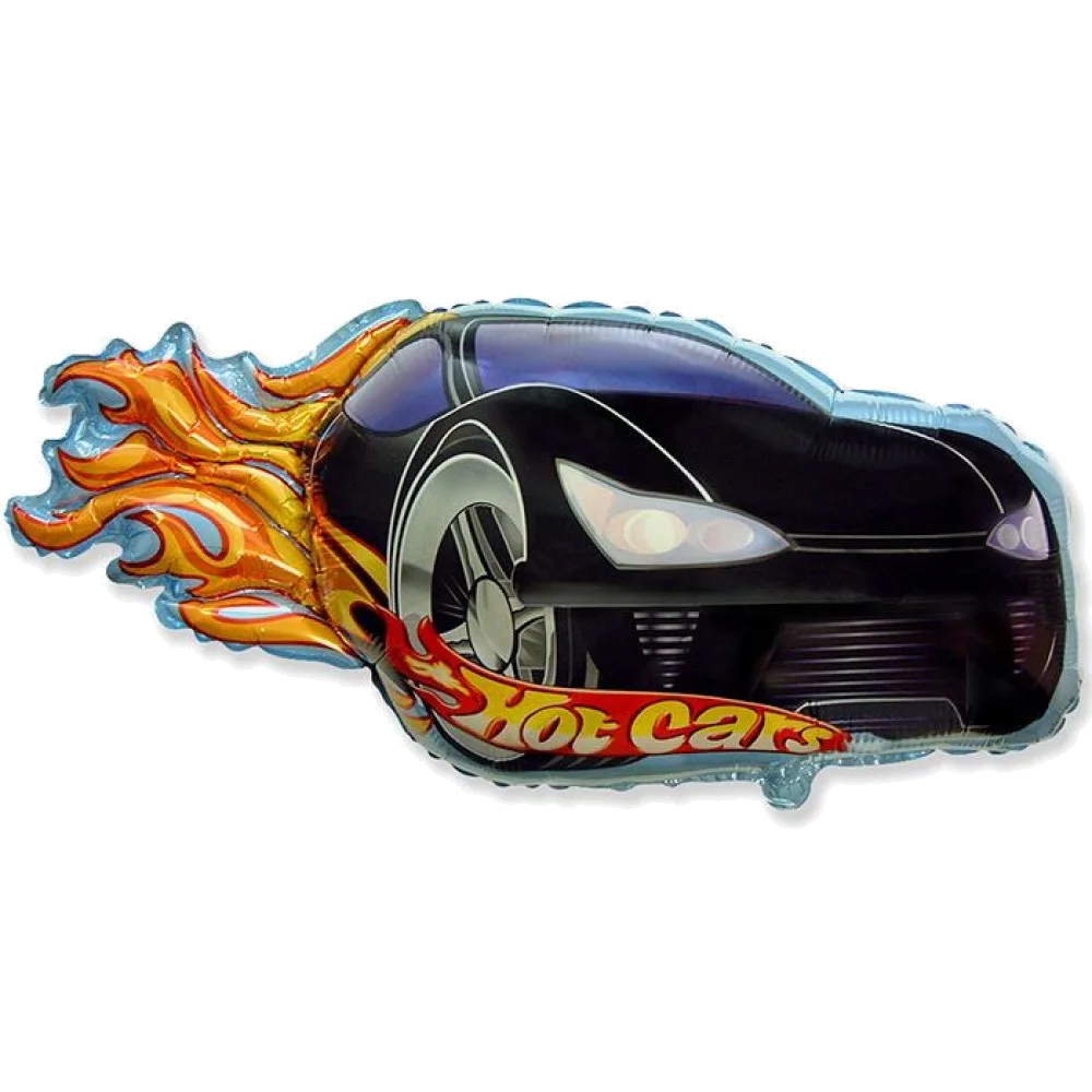 Шар: Шар (31''/79 см) Фигура, Гоночная машинка, Черный, 1 шт. Flexmetal (Испания)