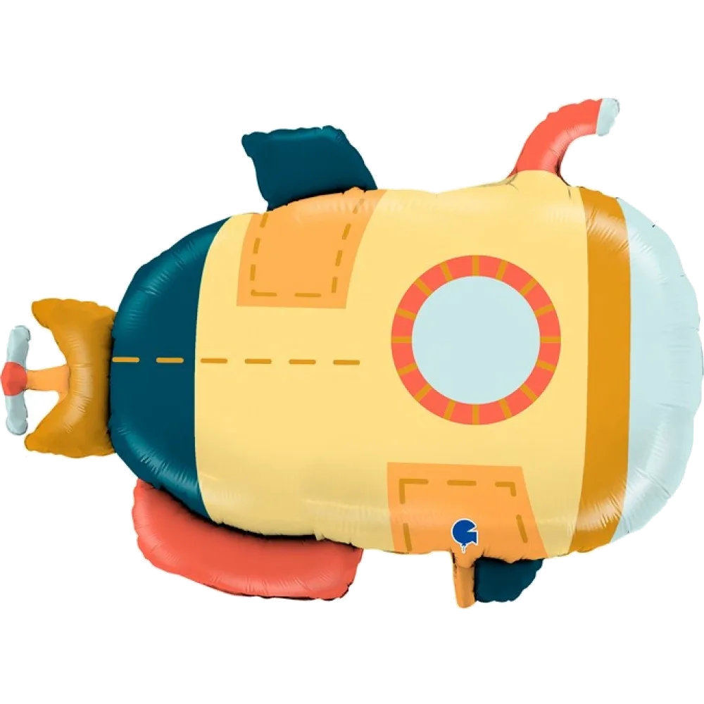 Шар: Шар (24''/61 см) Фигура, Подводная лодка, 1 шт. Grabo (Италия)