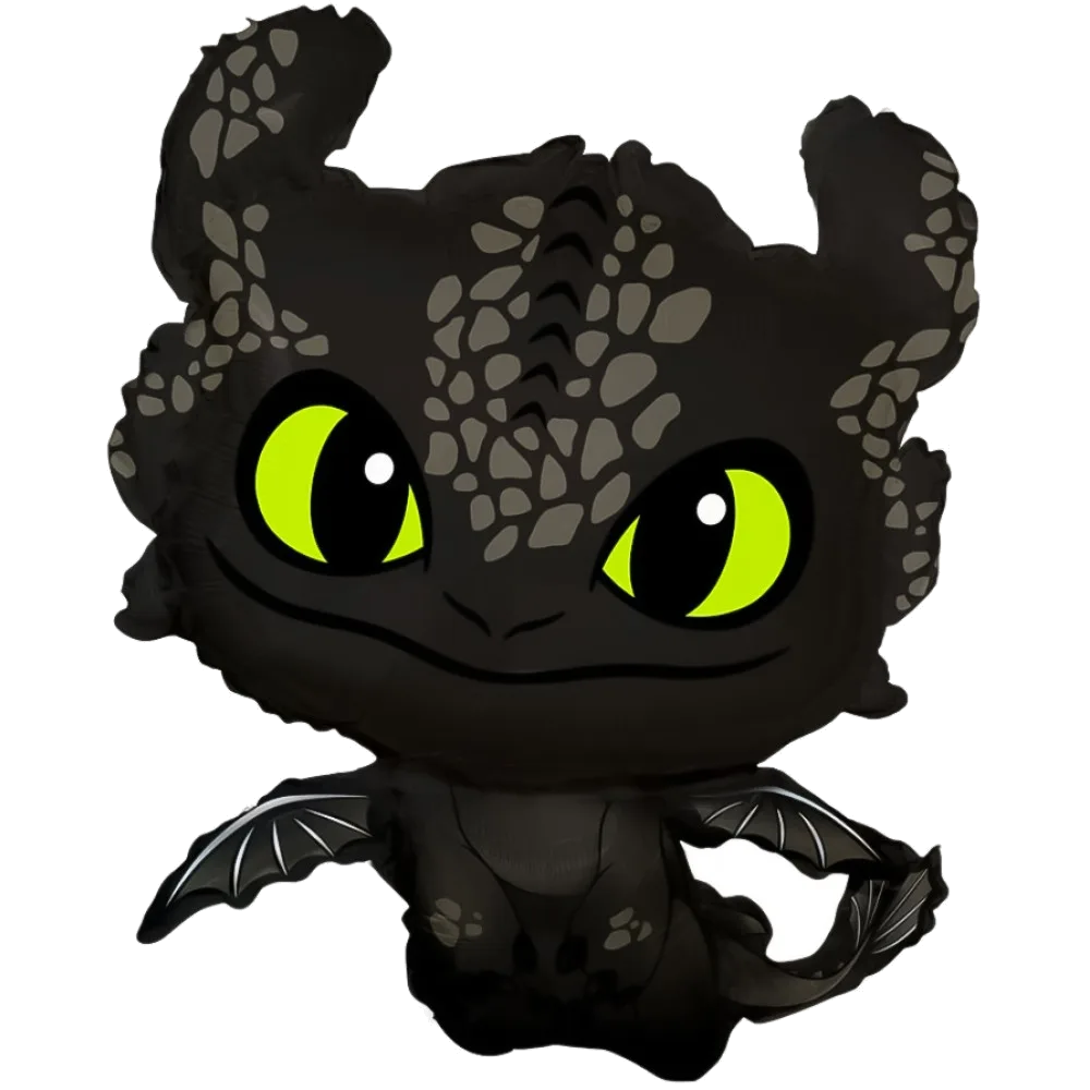 Шар: Шар (32''/81 см) Фигура, Любимый Дракон, Черный, 1 шт.