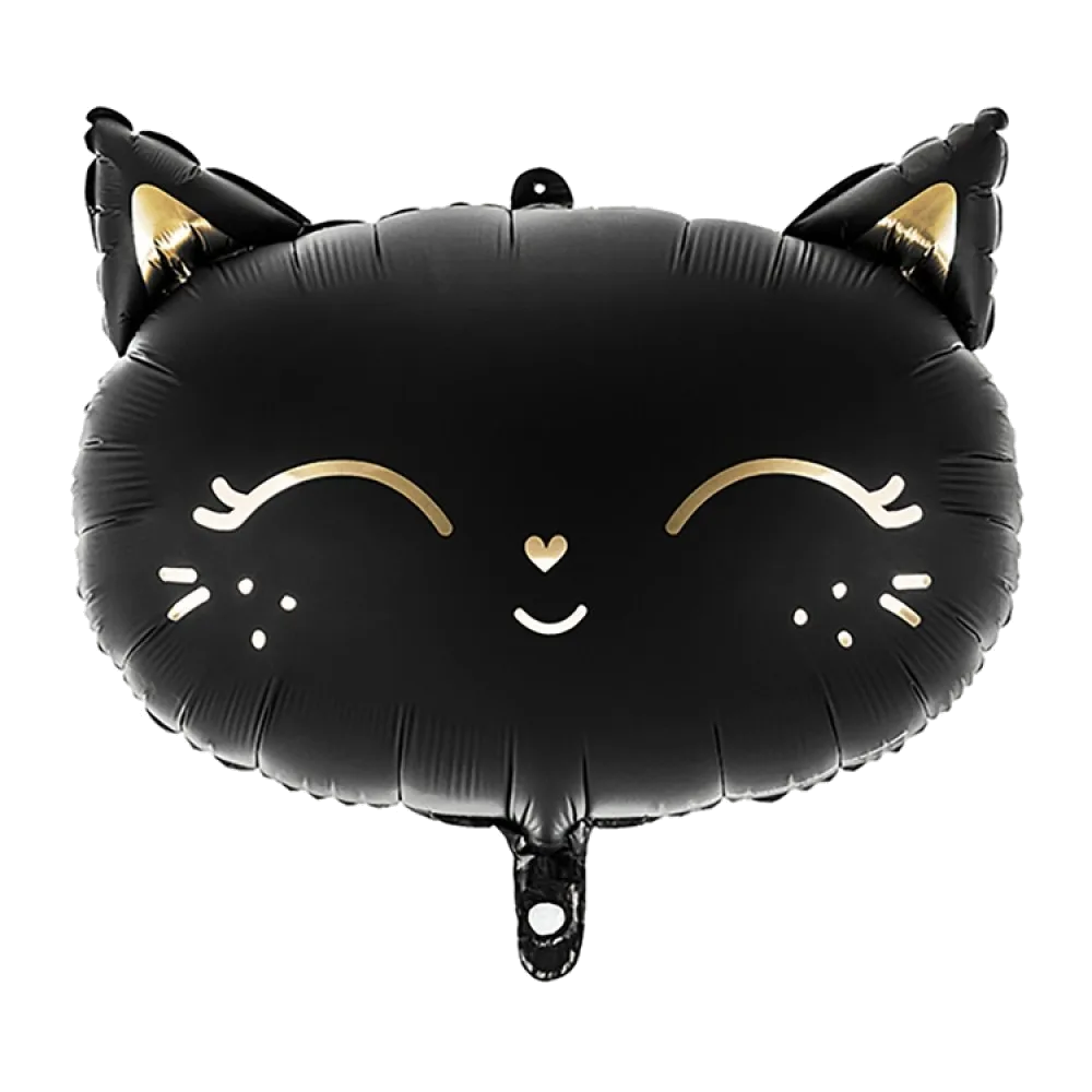 Шар: Шар (19"/48 см) Фигура Кошка голова Black, 1 шт. в уп. PartyDeco