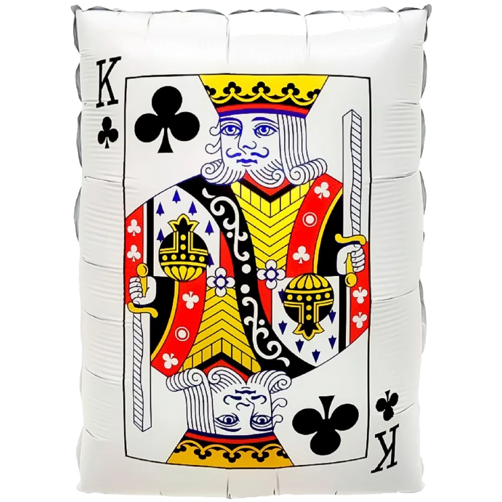 Шар: Шар (22''/56 см) Фигура, Покер, Карта Король Треф, 1 шт.