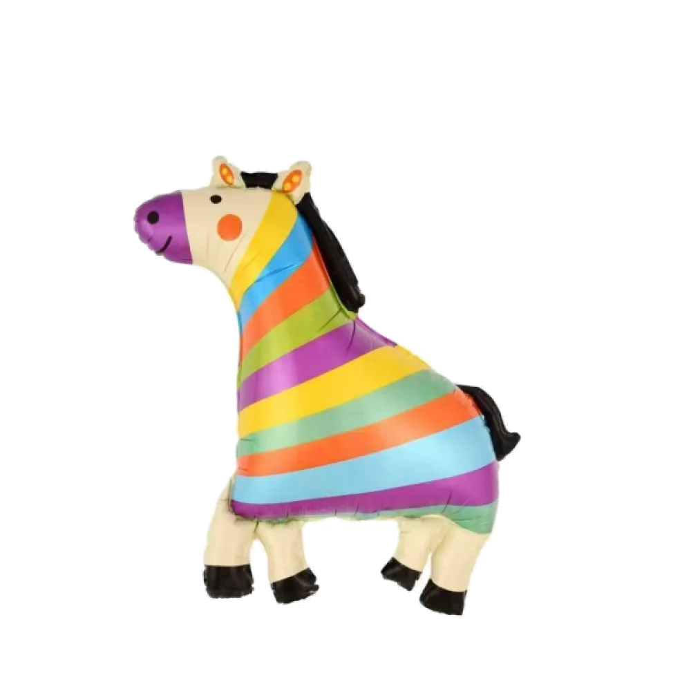 Шар: Шар (34"/86 см) Фигура, Зебра, Яркая, 1 шт. в уп.