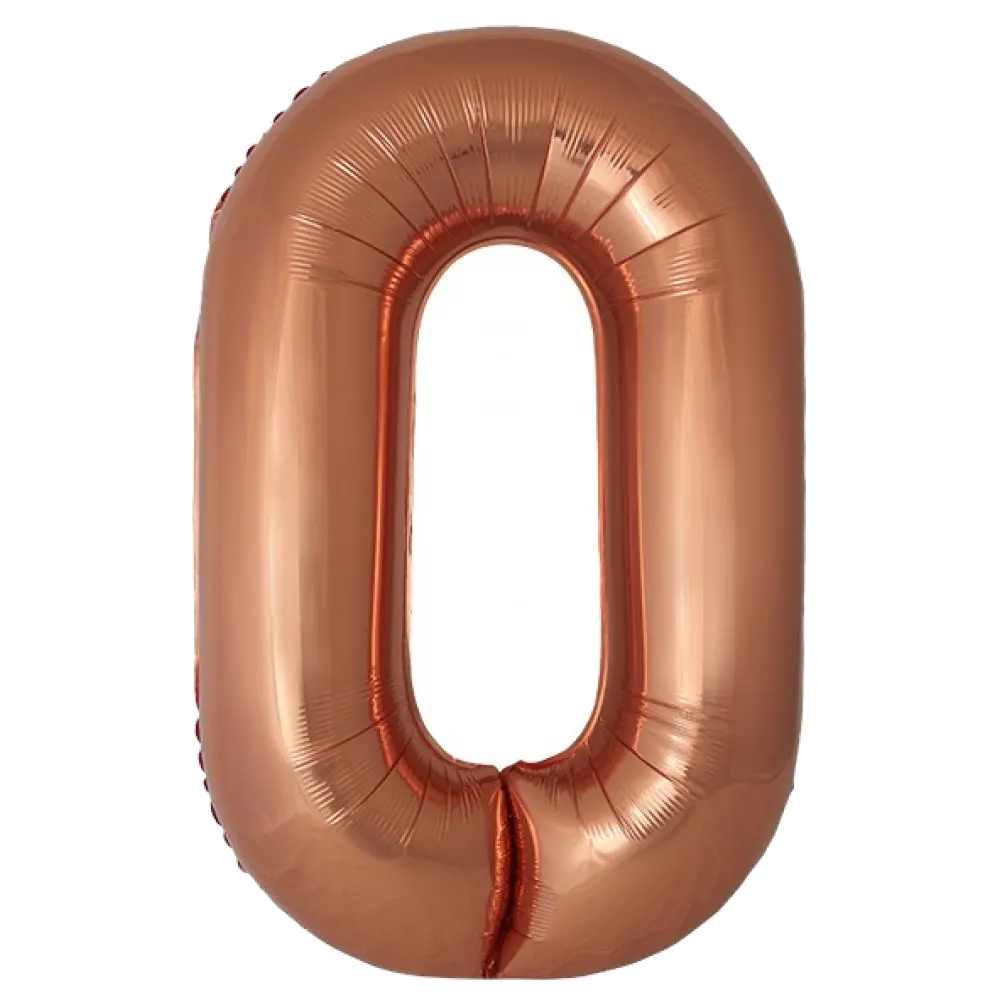 Шар Шар И (40''/102 см) Цифра, 0 Slim, Бронза, Металлик, Цифра, 40"/102 см, металлик