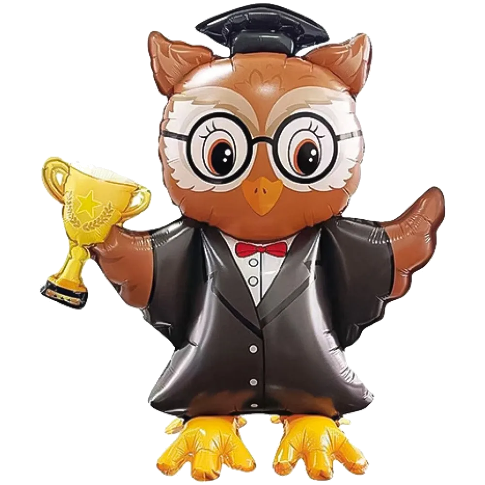 Шар: Шар (31''/79 см) Фигура, Сова Выпускник, 1 шт. в уп.