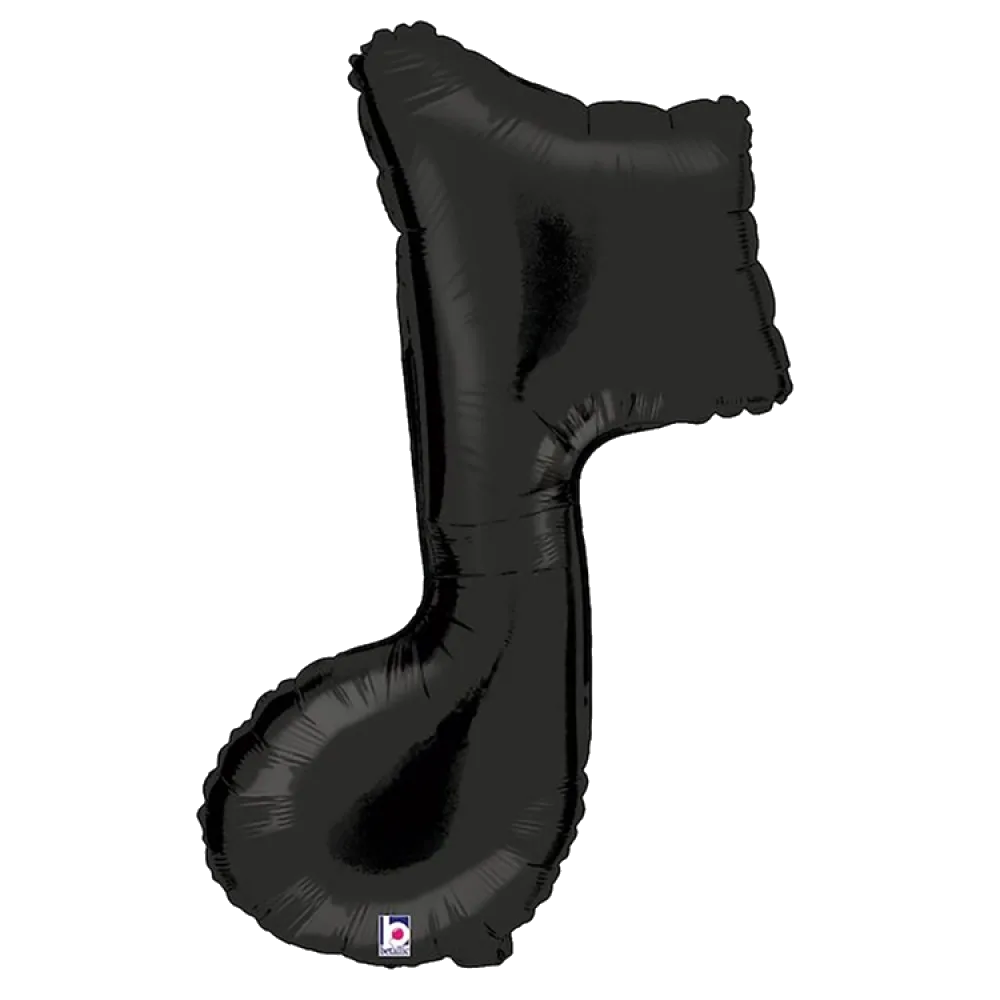 Шар: Шар (35"/89 см) Фигура, Нота черная, 1 шт. в уп. Betallic (Италия)