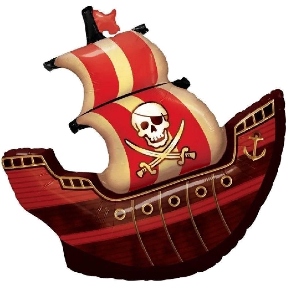 Шар: Шар (33''/84 см) Фигура, Пиратский корабль, 1 шт. в уп.