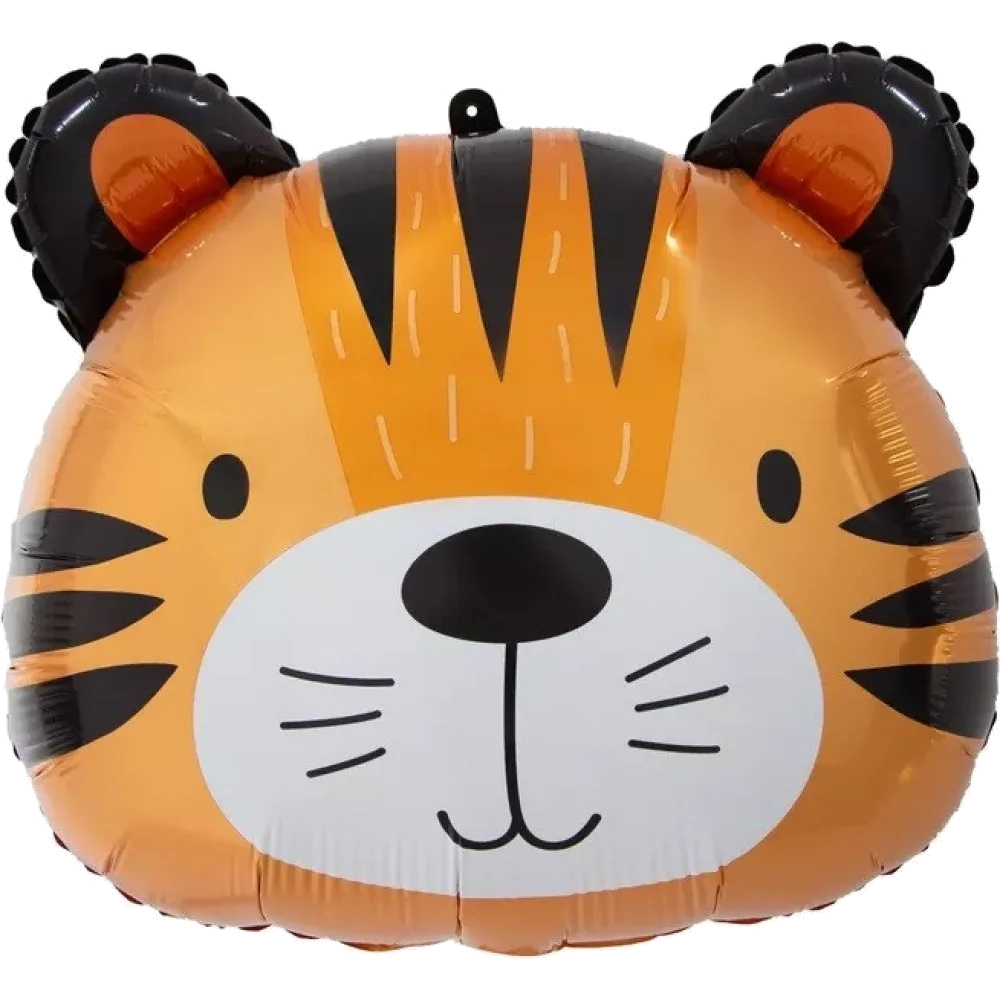 Шар: Шар (23''/58 см) Фигура, Голова, Тигренок, 1 шт.