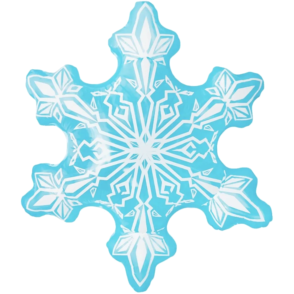 Шар: Шар (38''/97 см) Фигура, Снежинка, Голубой, 1 шт. в уп.