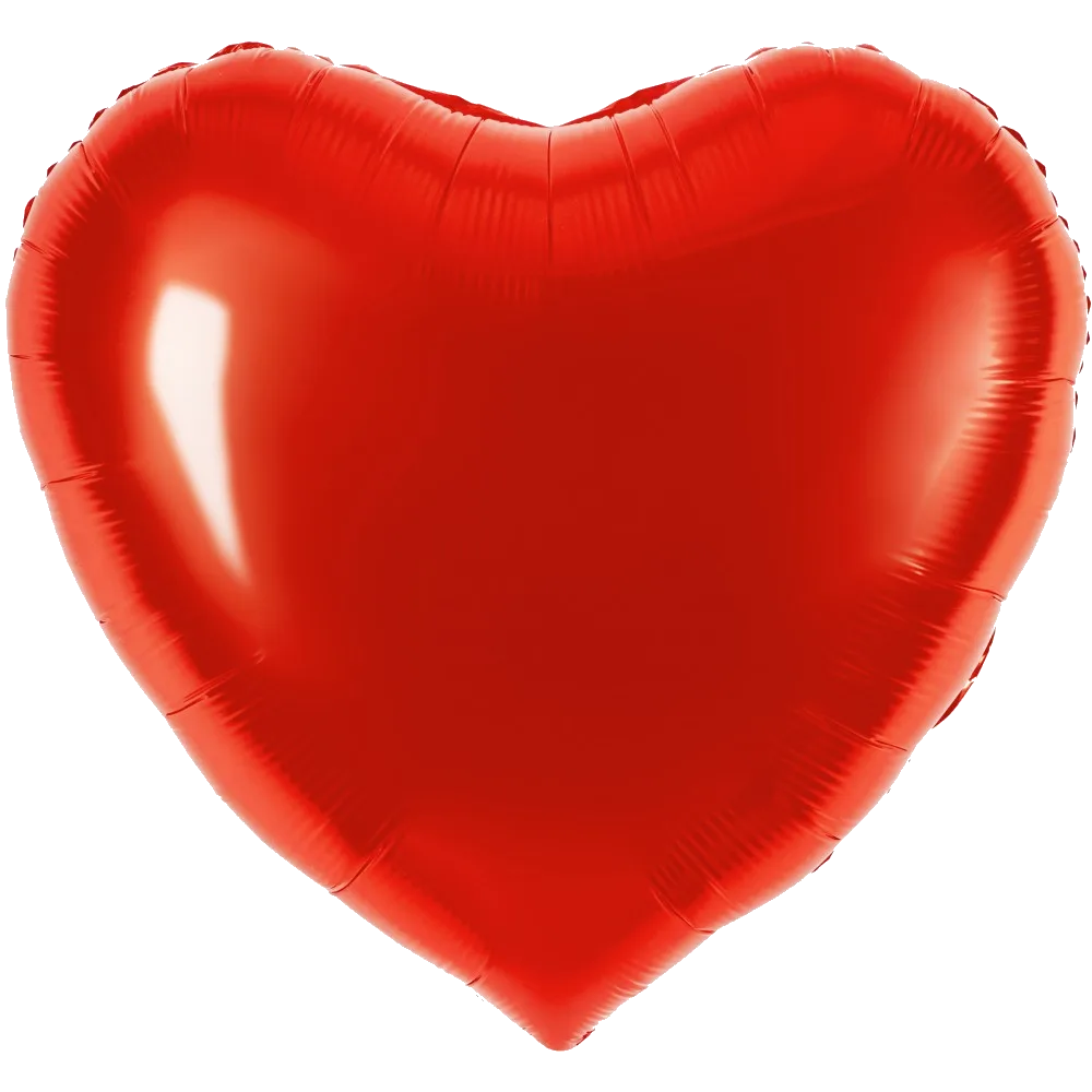 Шар: Шар (63''/160 см) Сердце, Красный, Металлик, 1 шт. в уп.