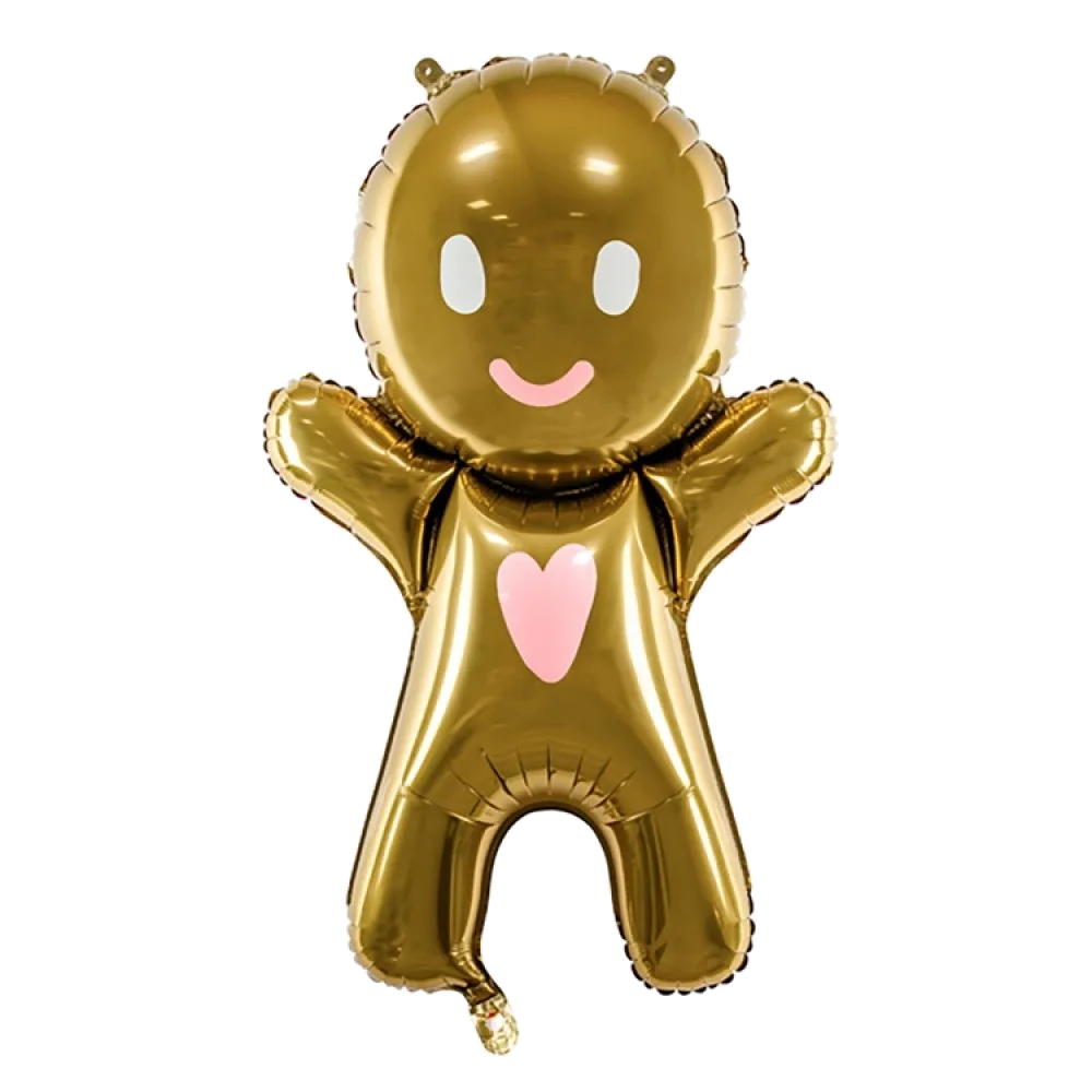 Шар: Шар (34"/86 см) Фигура печенька Пряничный человечек, 1 шт. в уп. PartyDeco