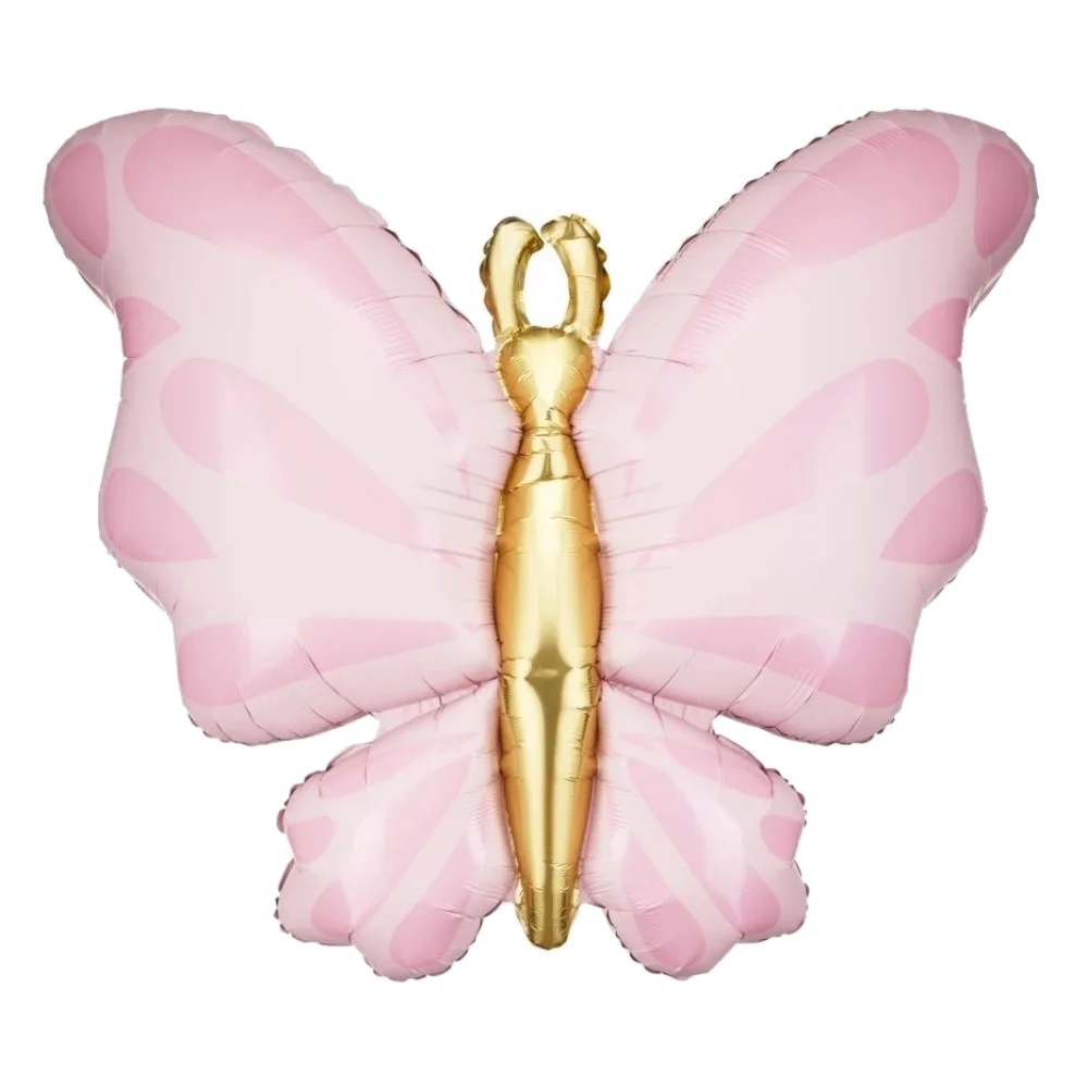 Шар: Шар (69x69 см) Фигура Бабочка розовая, 1 шт. в уп. PartyDeco 3 П