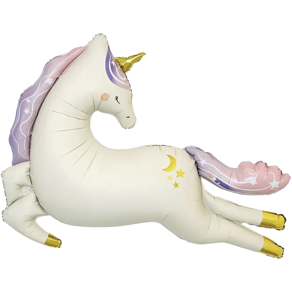 Шар: Шар (45''/114 см) Фигура, Нежный единорог, Сатин, 1 шт. в уп.