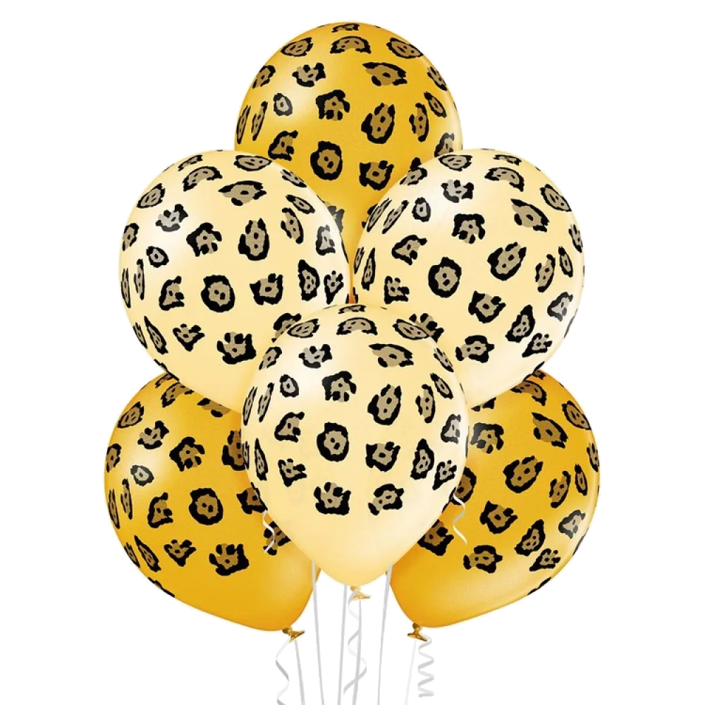 Шар: Шар (14"/36 см) металлик Пятна Леопард, 1 шт. Belbal (Бельгия)