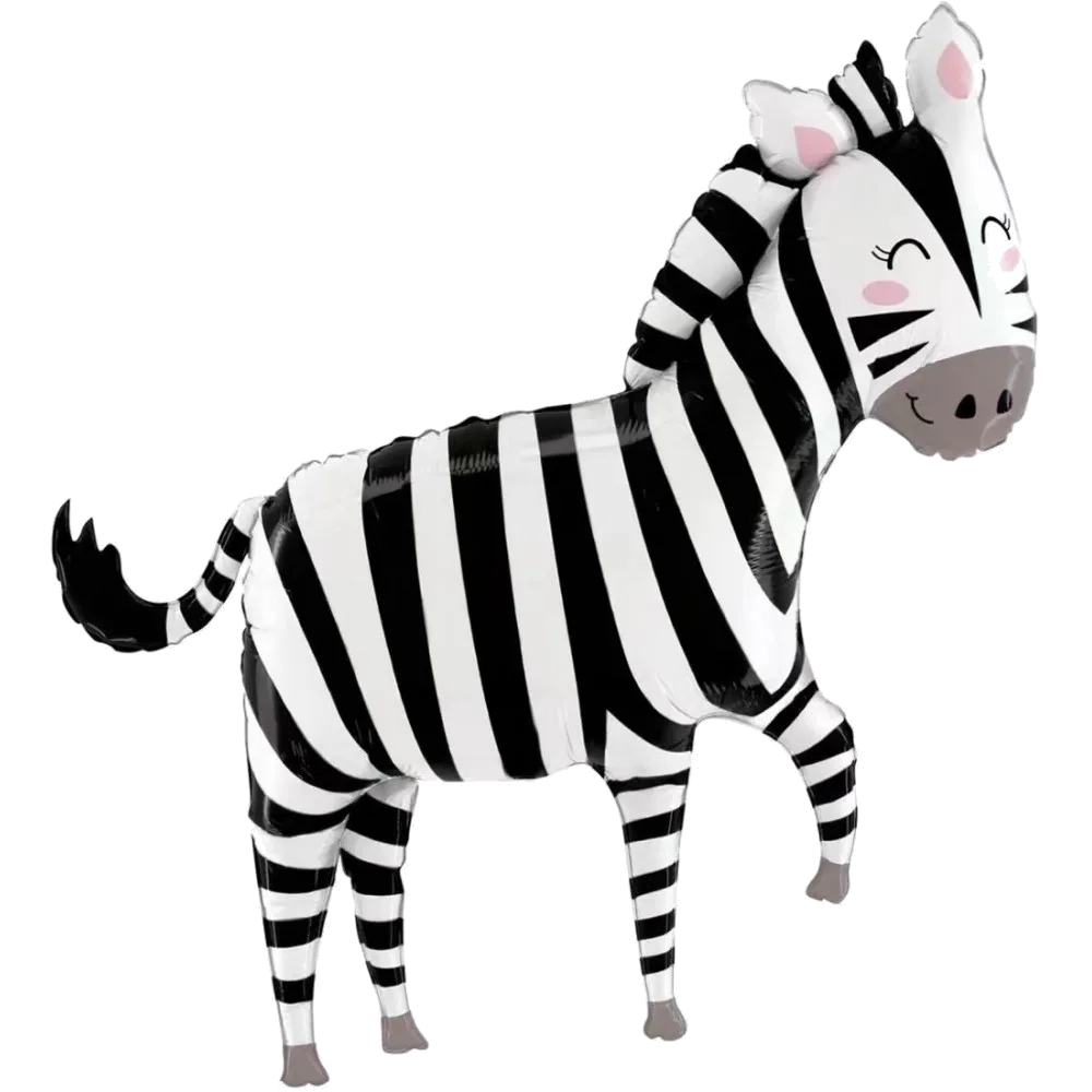 Шар: Шар (34''/86 см) Фигура, Зебра, 1 шт. в уп.