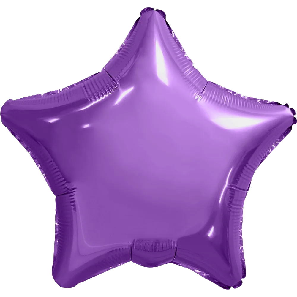 Шар: Шар Аг (19"/48 см) Звезда, Фиолетовый