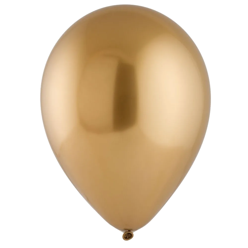 Шар: Шар (12"/30 см) Хром, Золото, Сатин, 1 шт. Everts (Малайзия)