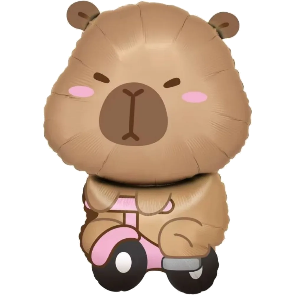 Шар: Шар (26''/66 см) Фигура, Капибара на велосипеде