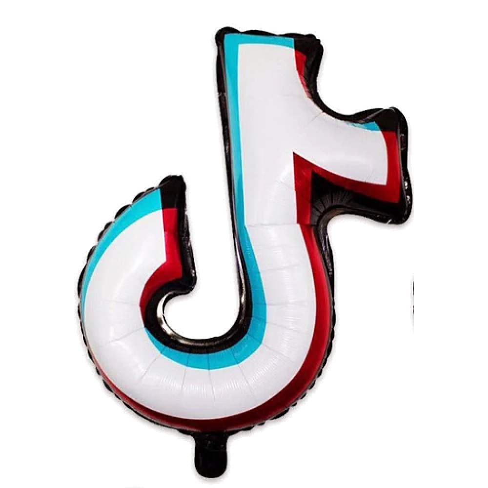 Шар: Шар (27''/69 см) Фигура, Нота, Tik Tok, (надув воздухом) 1 шт.