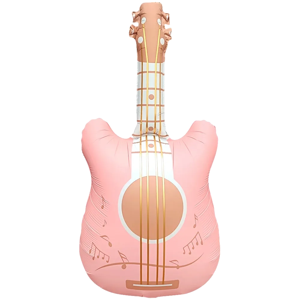 Шар: Шар (35''/89 см) Фигура, Гитара, Розовый, 1 шт.