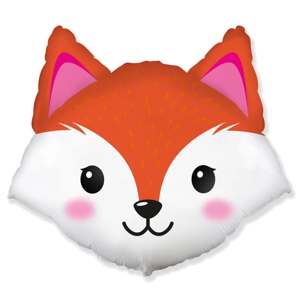 Шар: Шар (25''/64 см) Фигура, Голова, Милая Лиса, 1 шт. Flexmetal (Испания)