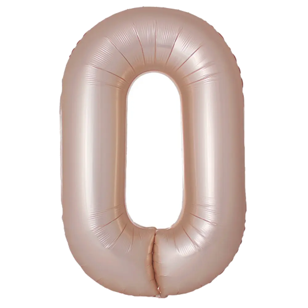 Шар Шар И (40"/102 см) Цифра, 0 Slim, Звездное Золото, Матовый, Цифра, 40"/102 см