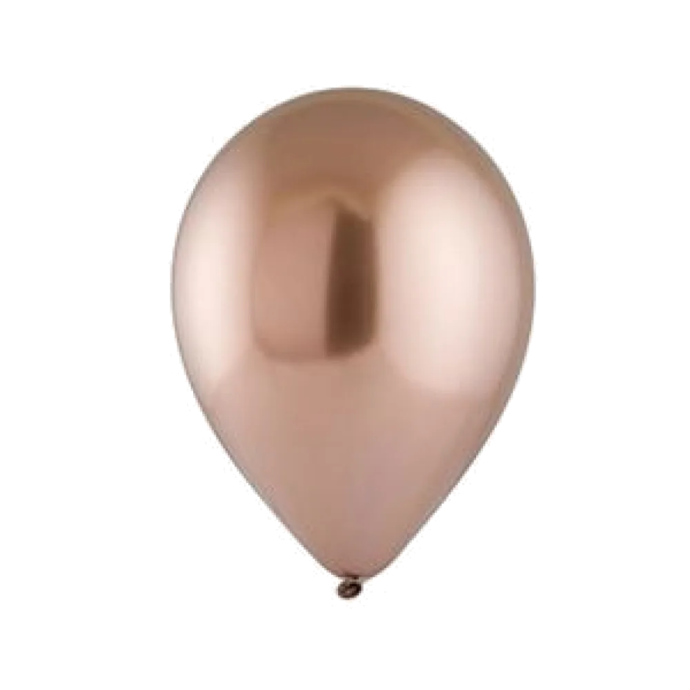 Шар: Шар (12"/30 см) Хром, Розовое золото, Сатин