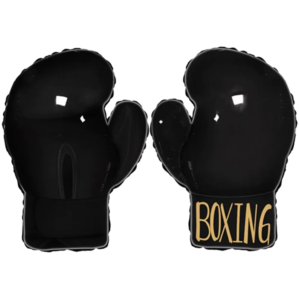 Шар: Шар (26''/66 см) Фигура, Боксерская перчатка, Черный, 1 шт. в уп. 1.2 П