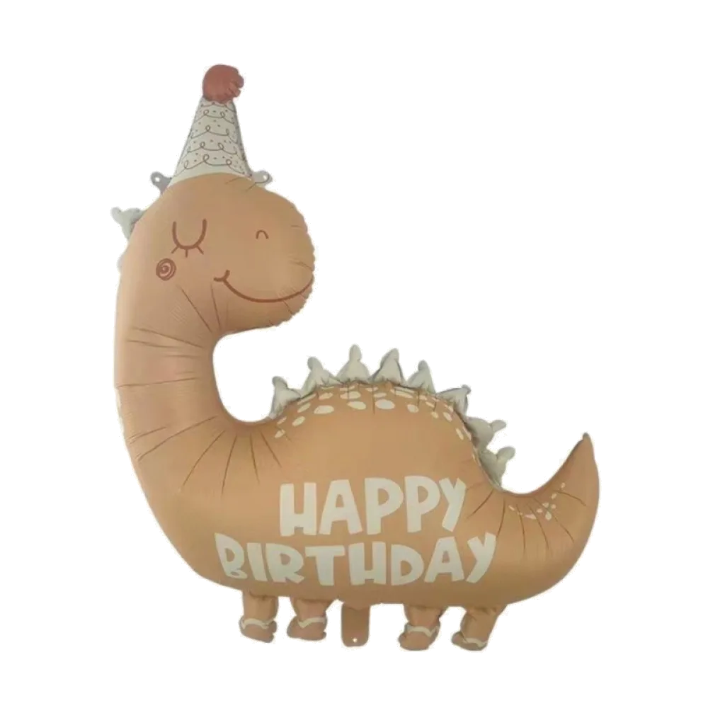 Шар: Шар (32"/81 см) Фигура Динозаврик бежевый сатин (под воздух), 1 шт.