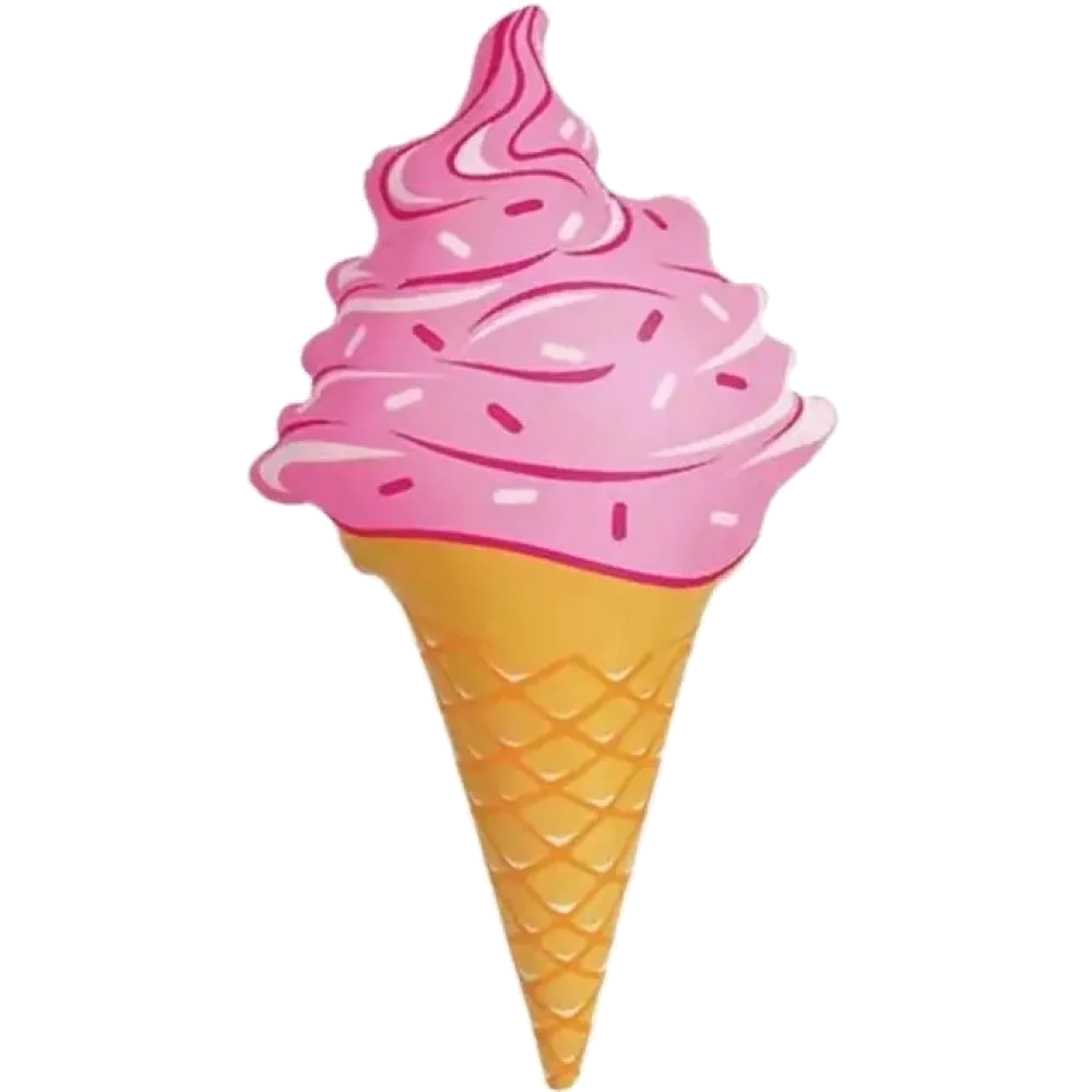 Шар: Шар (31''/79 см) Фигура Мороженое, Вафельный рожок, Розовый, 1 шт.
