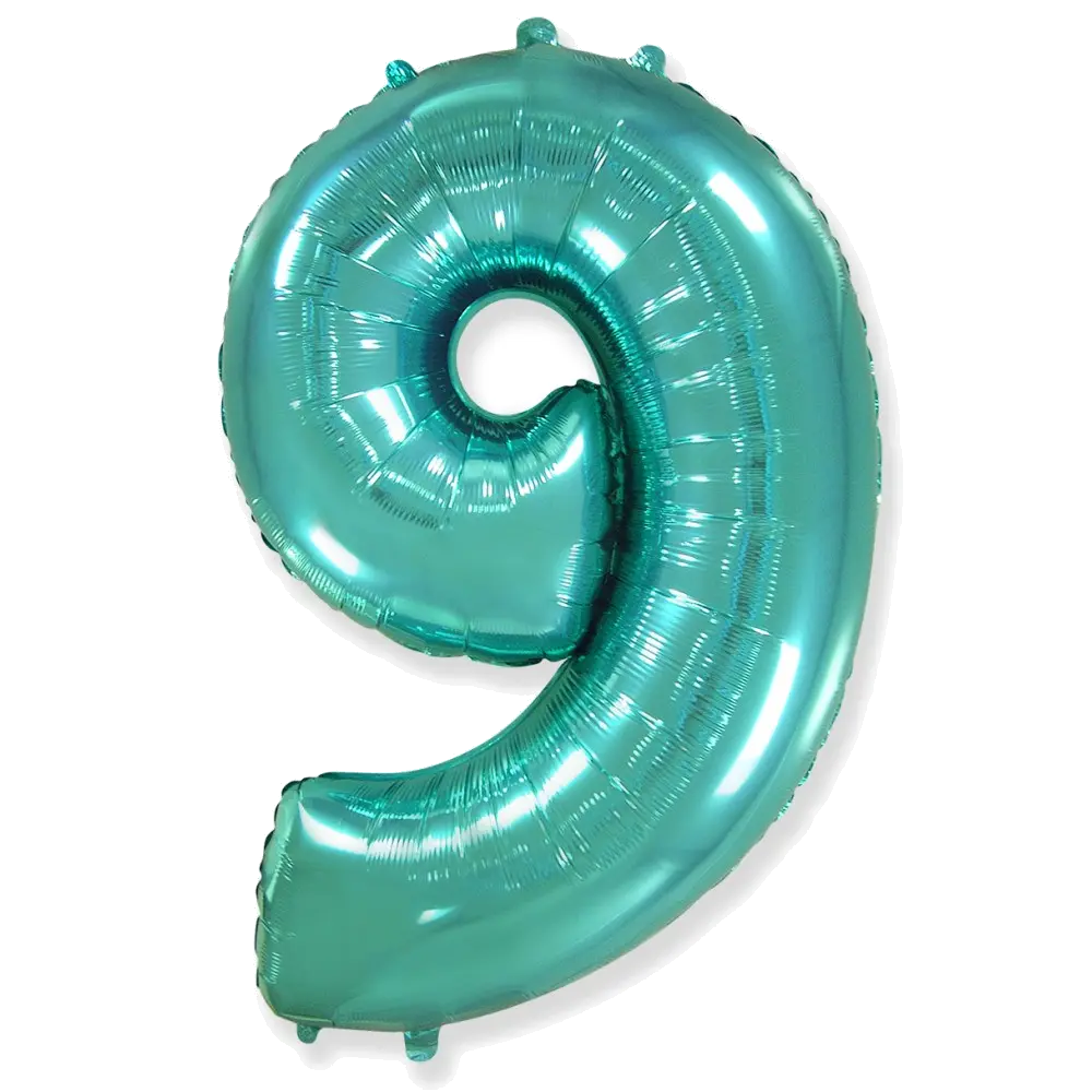 Шар Шар И (40''/102 см) Цифра, 9, Тиффани, Цифра, 40"/102 см