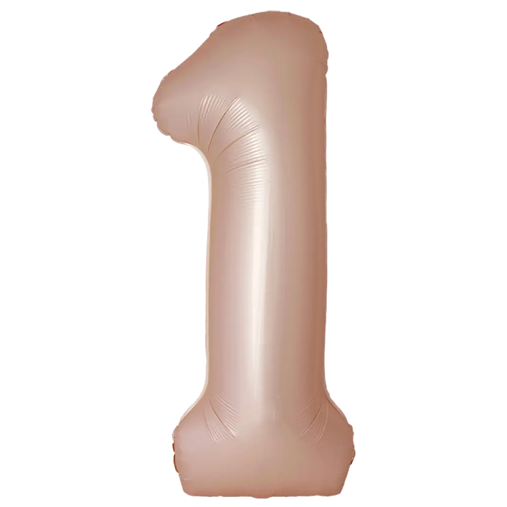 Шар Шар И (40"/102 см) Цифра, 1 Slim, Звездное Золото, Матовый, Цифра, 40"/102 см