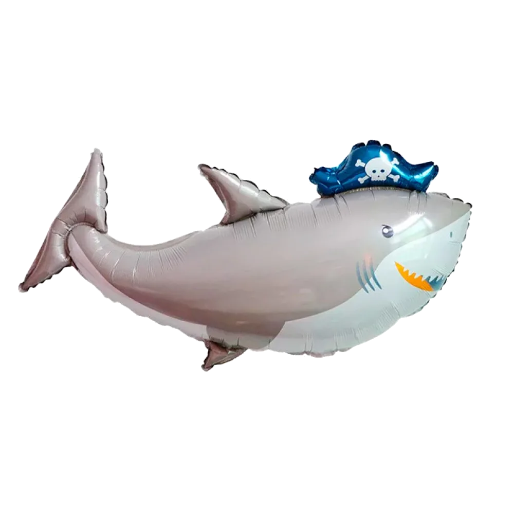 Шар: Шар (38''/97 см) Фигура Акула-пират, 1 шт.