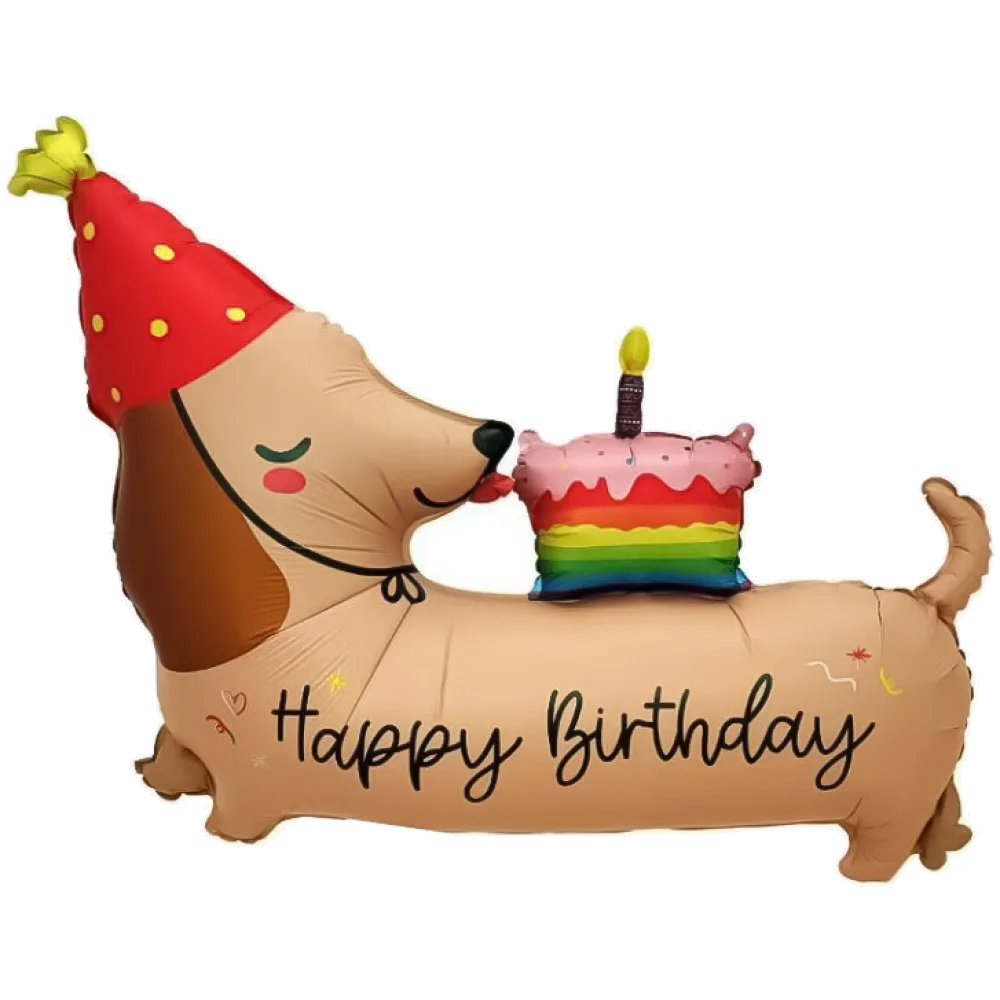 Шар: Шар (37''/94 см) Фигура, Таксик с кексиком, 1 шт. Falali (Китай)1.8 П