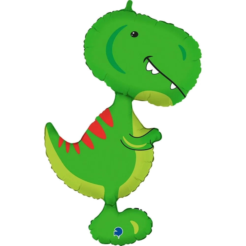 Шар: Шар (38''/97 см) Фигура, Динозавр Тираннозавр, Зеленый, 1 шт. Grabo (Италия)1.5П