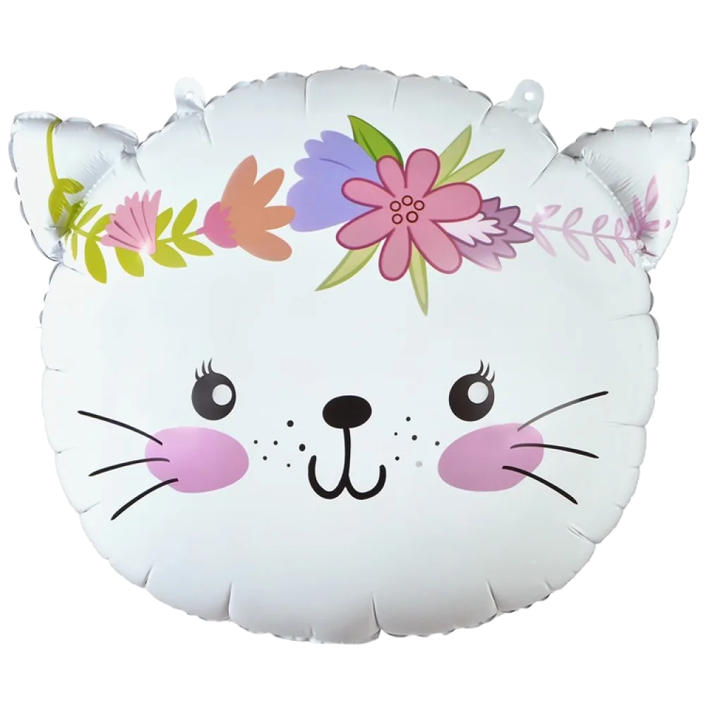 Шар: Шар (23''/58 см) Фигура Кошечка голова, 1 шт.