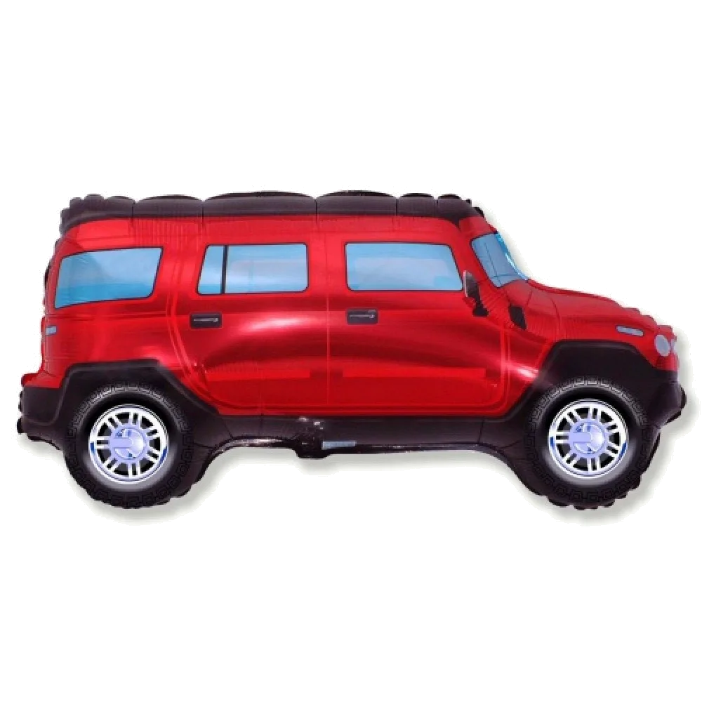 Шар: Шар (33''/84 см) Фигура, Внедорожник Джип, Красный, 1 шт. Flexmetal (Испания)2.4 П