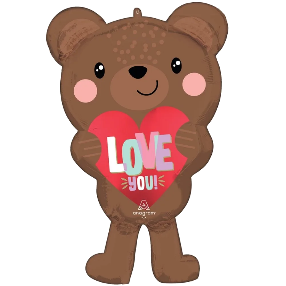 Шар: Шар 3D (30"/76 см) Фигура, ILY Мишка сердце LOVE YOU, 1 шт. Anagram (США)2.8 П