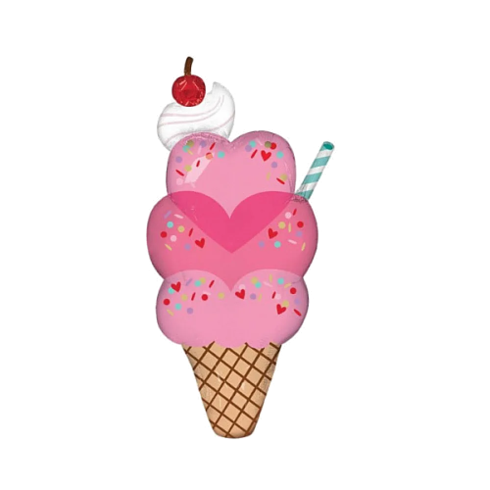 Шар: Шар (32"/81 см) Фигура, Мороженое рожок, 1 шт.